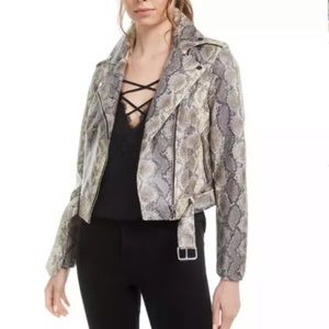 Bar III bar 3 snakeskin jacket coat size L womens